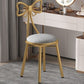 Glam Style Velvet Armless Chair Metal Dining Chair for Restaurant Use