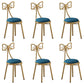 Glam Style Velvet Armless Chair Metal Dining Chair for Restaurant Use