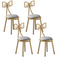 Glam Style Velvet Armless Chair Metal Dining Chair for Restaurant Use