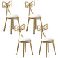 Glam Style Velvet Armless Chair Metal Dining Chair for Restaurant Use