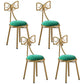 Glam Style Velvet Armless Chair Metal Dining Chair for Restaurant Use