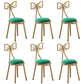 Glam Style Velvet Armless Chair Metal Dining Chair for Restaurant Use