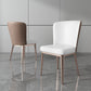 Contemporary Metal Dining Chair Faux Leather Armless Dining Chair for Home Use