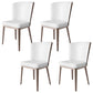 Contemporary Metal Dining Chair Faux Leather Armless Dining Chair for Home Use