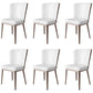 Contemporary Metal Dining Chair Faux Leather Armless Dining Chair for Home Use