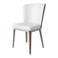 Contemporary Metal Dining Chair Faux Leather Armless Dining Chair for Home Use