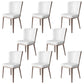 Contemporary Metal Dining Chair Faux Leather Armless Dining Chair for Home Use