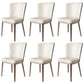 Contemporary Metal Dining Chair Faux Leather Armless Dining Chair for Home Use