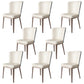 Contemporary Metal Dining Chair Faux Leather Armless Dining Chair for Home Use