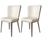 Contemporary Metal Dining Chair Faux Leather Armless Dining Chair for Home Use
