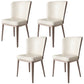 Contemporary Metal Dining Chair Faux Leather Armless Dining Chair for Home Use
