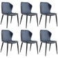 Contemporary Chair Faux Leather Dining Room Wingback Parsons Chair Blue 6 Piece Set Clearhalo 'Dining Chairs' 'Dining Tables & Seating' 'dining_chair' 'furn' 'furn_dining_chair' 'Furniture' 'Kitchen & Dining Furniture' 6230792