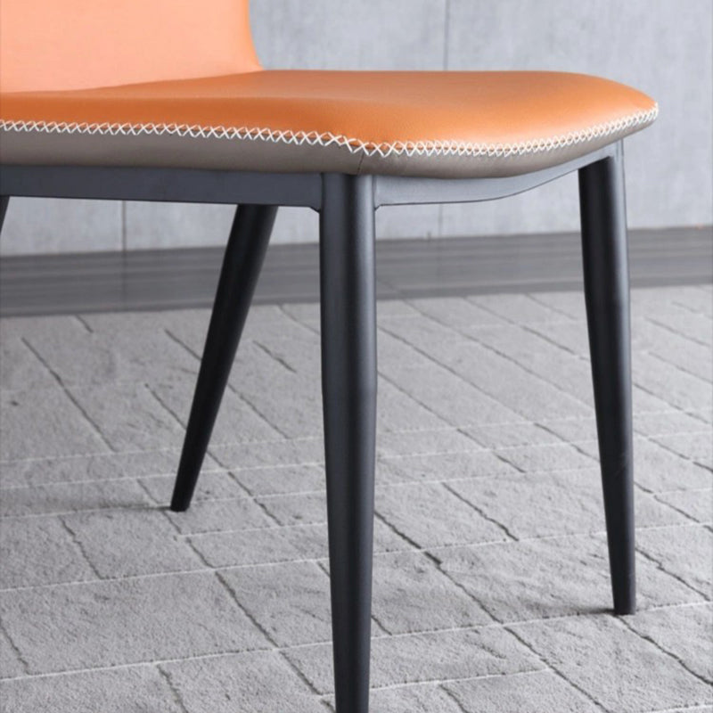 Contemporary Chair Faux Leather Dining Room Wingback Parsons Chair Clearhalo 'Dining Chairs' 'Dining Tables & Seating' 'dining_chair' 'furn' 'furn_dining_chair' 'Furniture' 'Kitchen & Dining Furniture' 6230798