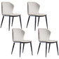 Contemporary Chair Faux Leather Dining Room Wingback Parsons Chair Beige 4 Piece Set Clearhalo 'Dining Chairs' 'Dining Tables & Seating' 'dining_chair' 'furn' 'furn_dining_chair' 'Furniture' 'Kitchen & Dining Furniture' 6230799