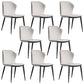 Contemporary Chair Faux Leather Dining Room Wingback Parsons Chair Beige 8 Piece Set Clearhalo 'Dining Chairs' 'Dining Tables & Seating' 'dining_chair' 'furn' 'furn_dining_chair' 'Furniture' 'Kitchen & Dining Furniture' 6230802