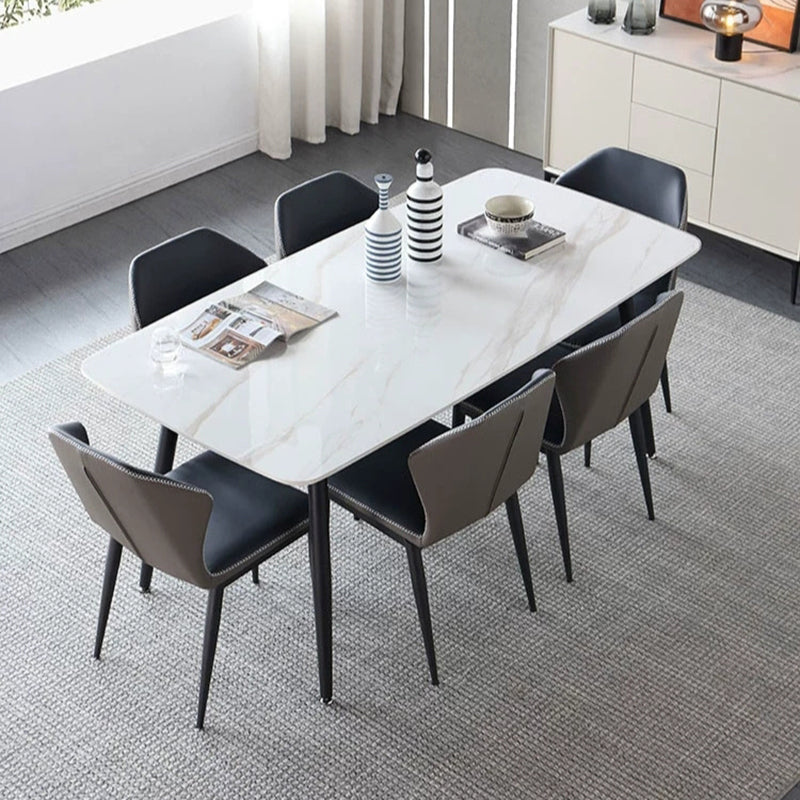 Contemporary Chair Faux Leather Dining Room Wingback Parsons Chair Clearhalo 'Dining Chairs' 'Dining Tables & Seating' 'dining_chair' 'furn' 'furn_dining_chair' 'Furniture' 'Kitchen & Dining Furniture' 6230803