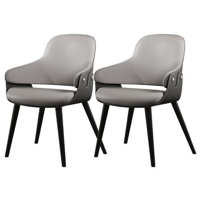 Leather Dining Chairs Metal Leg Arm Dining Room Chairs for Restaurant Use