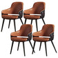 Leather Dining Chairs Metal Leg Arm Dining Room Chairs for Restaurant Use