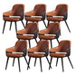 Leather Dining Chairs Metal Leg Arm Dining Room Chairs for Restaurant Use