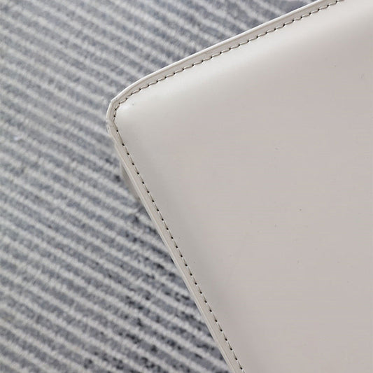 Contemporary Metal Dining Chair Leather Armless Dining Room Chair for Home Use