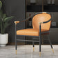 Contemporary Metal Dining Room Chair Arm Upholstered Side Chairs for Home Use Clearhalo 'Dining Chairs' 'Dining Tables & Seating' 'dining_chair' 'furn' 'furn_dining_chair' 'Furniture' 'Kitchen & Dining Furniture' 6230912