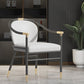 Contemporary Metal Dining Room Chair Arm Upholstered Side Chairs for Home Use Clearhalo 'Dining Chairs' 'Dining Tables & Seating' 'dining_chair' 'furn' 'furn_dining_chair' 'Furniture' 'Kitchen & Dining Furniture' 6230914