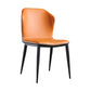 Silla de cena de comedor de metal industrial sillas de comedor de cuero por imitación para uso de restaurantes