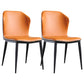 Silla de cena de comedor de metal industrial sillas de comedor de cuero por imitación para uso de restaurantes