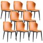 Silla de cena de comedor de metal industrial sillas de comedor de cuero por imitación para uso de restaurantes