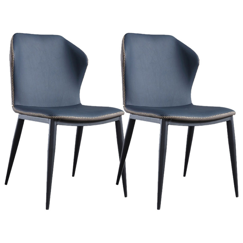 Silla de cena de comedor de metal industrial sillas de comedor de cuero por imitación para uso de restaurantes