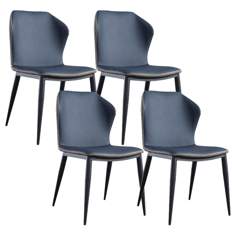 Silla de cena de comedor de metal industrial sillas de comedor de cuero por imitación para uso de restaurantes