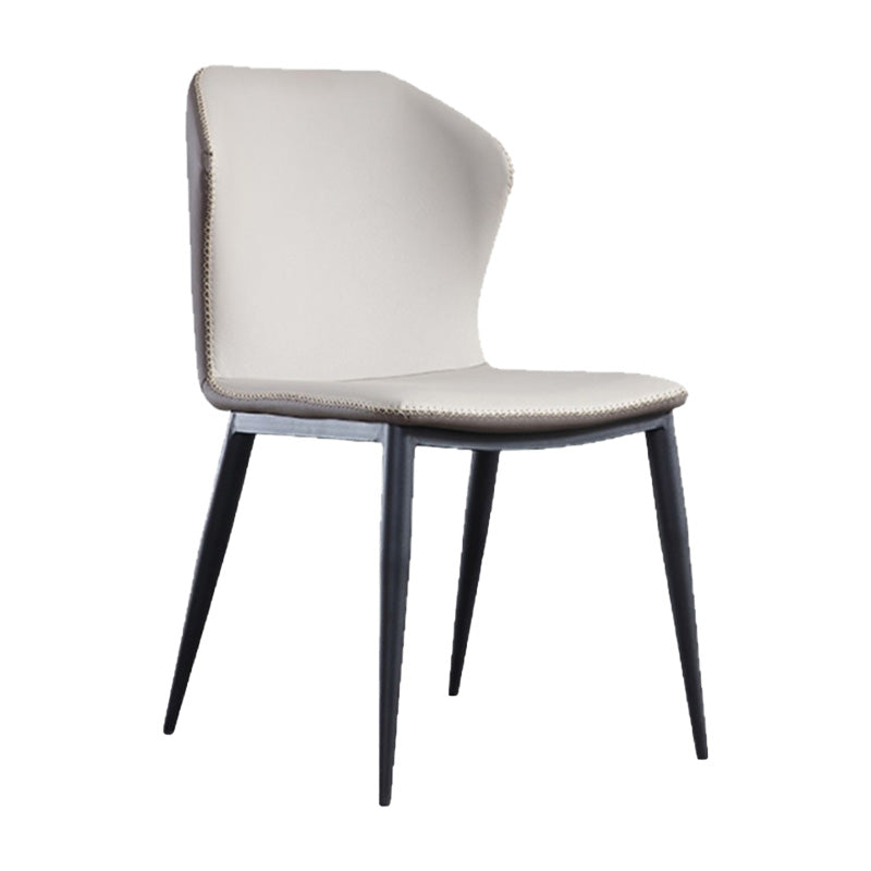 Silla de cena de comedor de metal industrial sillas de comedor de cuero por imitación para uso de restaurantes