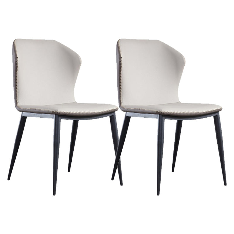 Silla de cena de comedor de metal industrial sillas de comedor de cuero por imitación para uso de restaurantes