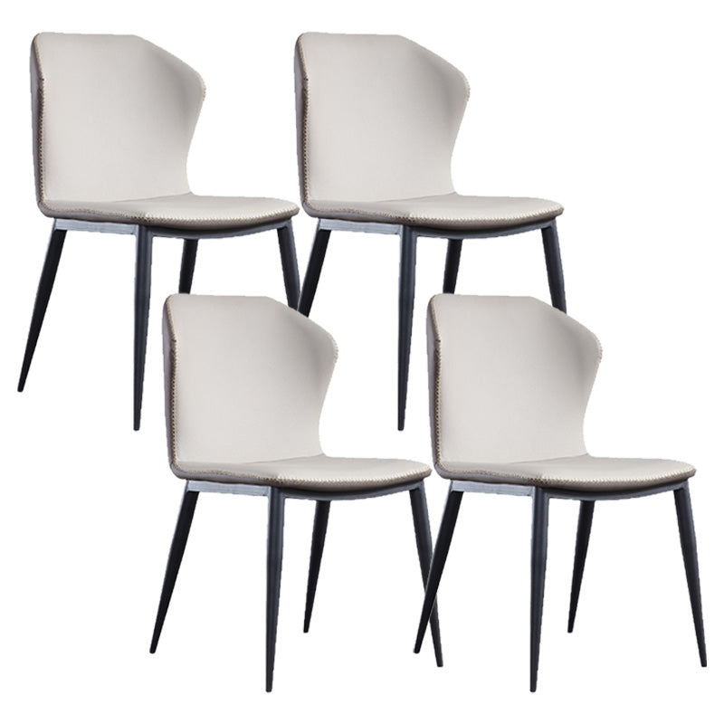 Silla de cena de comedor de metal industrial sillas de comedor de cuero por imitación para uso de restaurantes