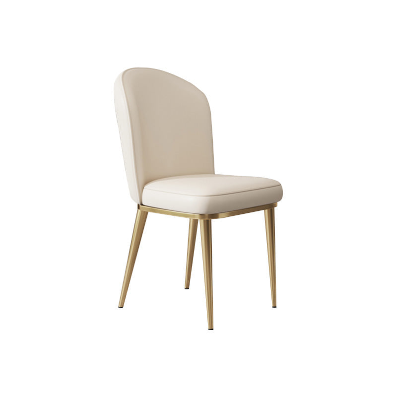 Glam Faux Leather Dining Chair Upholstered Armless Dining Chairs for Restaurant Use Clearhalo 'Dining Chairs' 'Dining Tables & Seating' 'dining_chair' 'furn' 'furn_dining_chair' 'Furniture' 'Kitchen & Dining Furniture' 6230955