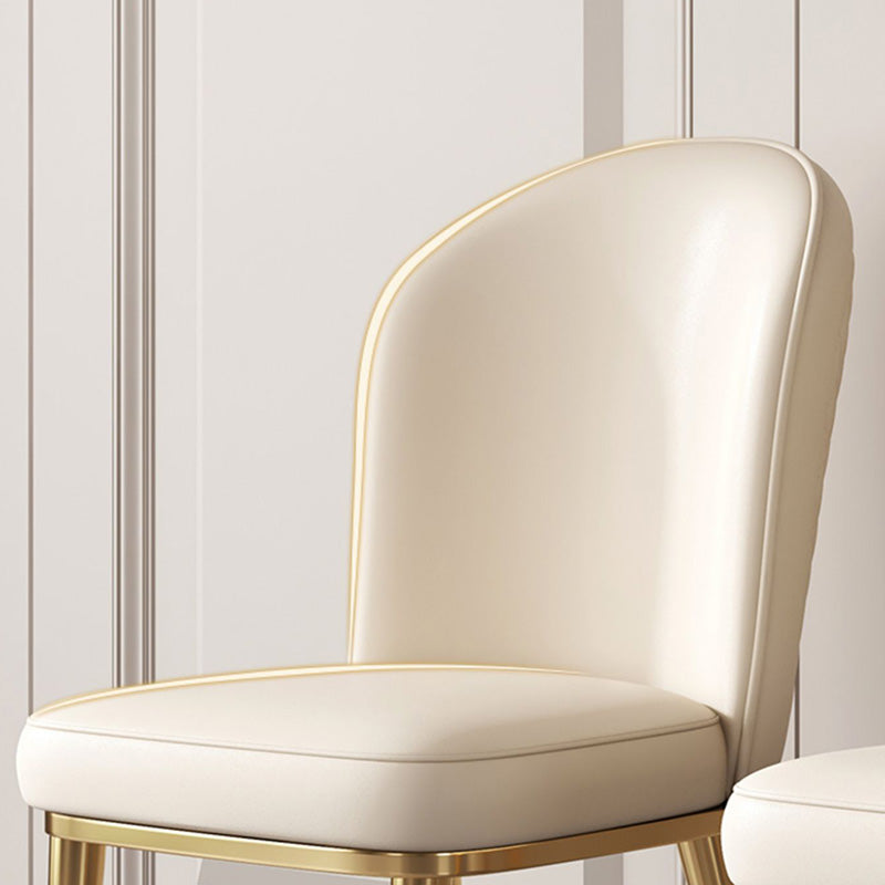 Glam Faux Leather Dining Chair Upholstered Armless Dining Chairs for Restaurant Use Clearhalo 'Dining Chairs' 'Dining Tables & Seating' 'dining_chair' 'furn' 'furn_dining_chair' 'Furniture' 'Kitchen & Dining Furniture' 6230958