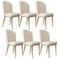 Glam Faux Leather Dining Chair Upholstered Armless Dining Chairs for Restaurant Use Off-White 6 Piece Set Clearhalo 'Dining Chairs' 'Dining Tables & Seating' 'dining_chair' 'furn' 'furn_dining_chair' 'Furniture' 'Kitchen & Dining Furniture' 6230975