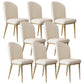 Glam Faux Leather Dining Chair Upholstered Armless Dining Chairs for Restaurant Use Off-White 8 Piece Set Clearhalo 'Dining Chairs' 'Dining Tables & Seating' 'dining_chair' 'furn' 'furn_dining_chair' 'Furniture' 'Kitchen & Dining Furniture' 6230976