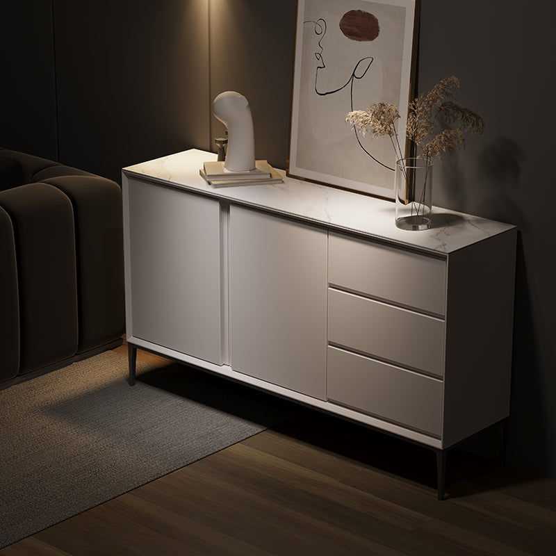 Tavolo di gioia in pietra sinterizzata Finitura antica a 3 disegni con gambe metalliche