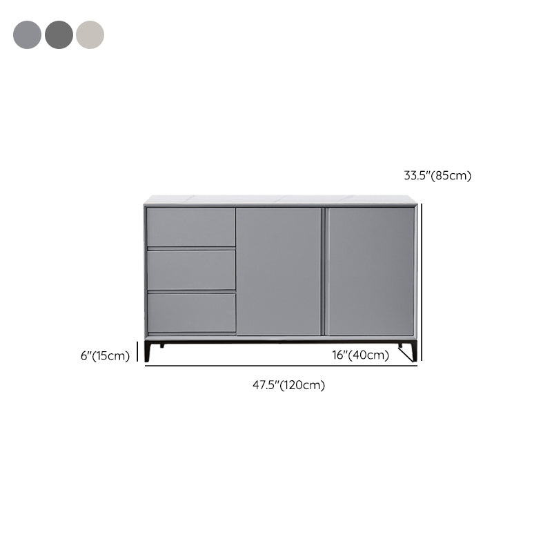 Tavolo di gioia in pietra sinterizzata Finitura antica a 3 disegni con gambe metalliche