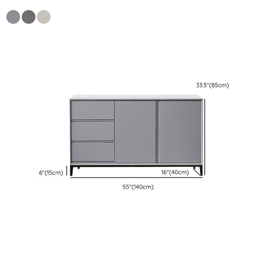 Tavolo di gioia in pietra sinterizzata Finitura antica a 3 disegni con gambe metalliche