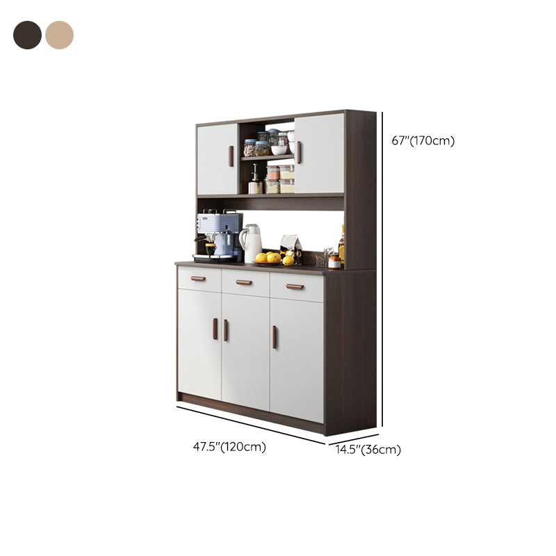 Modern Buffet Server Door Engineered Wood Sideboard Table for Home Clearhalo 'buffet_sideboard' 'Buffets & Sideboards' 'furn' 'furn_buffet_sideboard' 'Furniture' 'Kitchen & Dining Furniture' 6231131