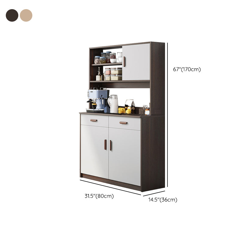 Modern Buffet Server Door Engineered Wood Sideboard Table for Home Clearhalo 'buffet_sideboard' 'Buffets & Sideboards' 'furn' 'furn_buffet_sideboard' 'Furniture' 'Kitchen & Dining Furniture' 6231132