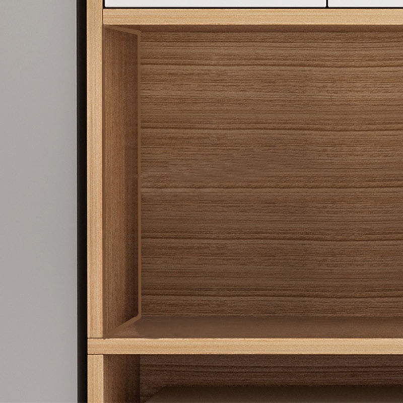 Mesa de acabado antiguo mesa de comedor de madera diseñada con almacenamiento abierto