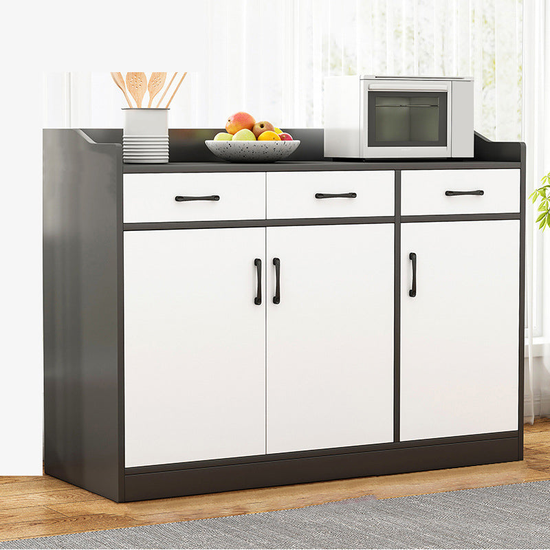 Moderno tavolo da pranzo con finitura antica in legno ingegnerizzato con deposito aperto