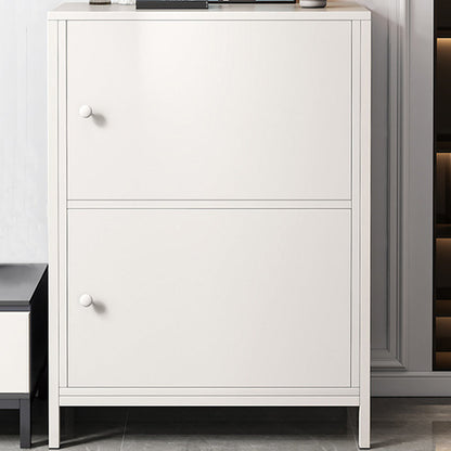 Engineered Wood Dining Server Antique Finish 2 Door Sideboard with Metal Legs