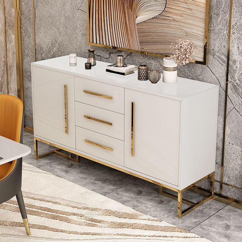 Gabinetes glamorosos espejados buffet triple y aparador buffet de 2 puertas