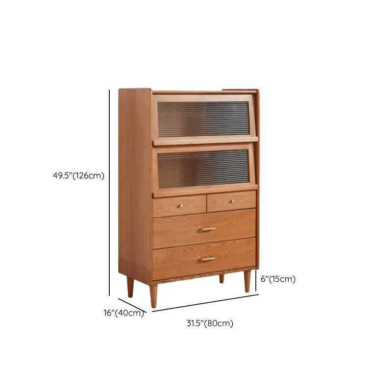 Wooden Storage Sideboard Home Modern Side Board with Drawers Clearhalo 'buffet_sideboard' 'Buffets & Sideboards' 'furn' 'furn_buffet_sideboard' 'Furniture' 'Kitchen & Dining Furniture' 6231318