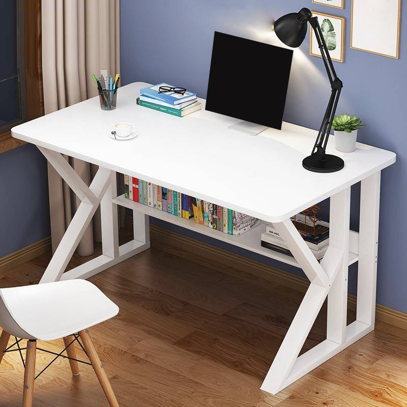 Escritorio de escritura industrial dormitorio de madera y escritorio de oficina con estante