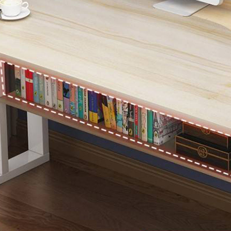 Escritorio de escritura industrial dormitorio de madera y escritorio de oficina con estante